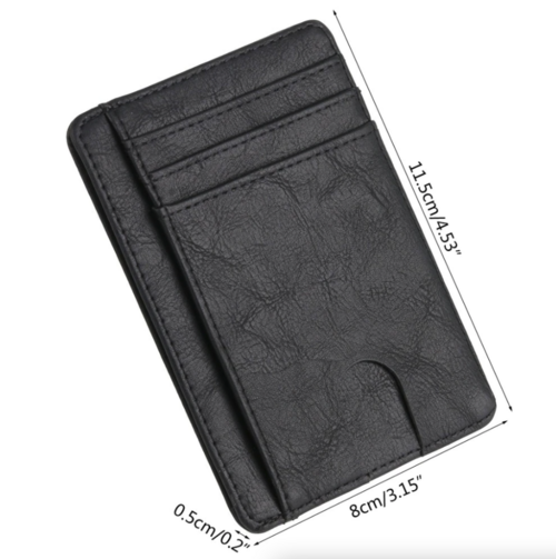 Mens Leather Slim Wallet Credit Card Holder RFID Blocking Pocket ID